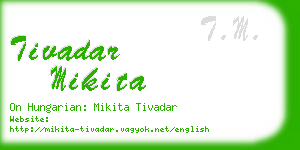 tivadar mikita business card